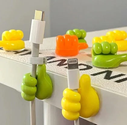 Thumbs Up Silicone Wall Hooks (Multicolor, Set of 4) – Self Adhesive | Cable & Key Holders for Home & Office Thumbs Up Silicone Wall Hooks (Multicolor, Set of 4) – Self Adhesive | Cable & Key Holders for Home & Office